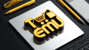 Temu logo and desktop